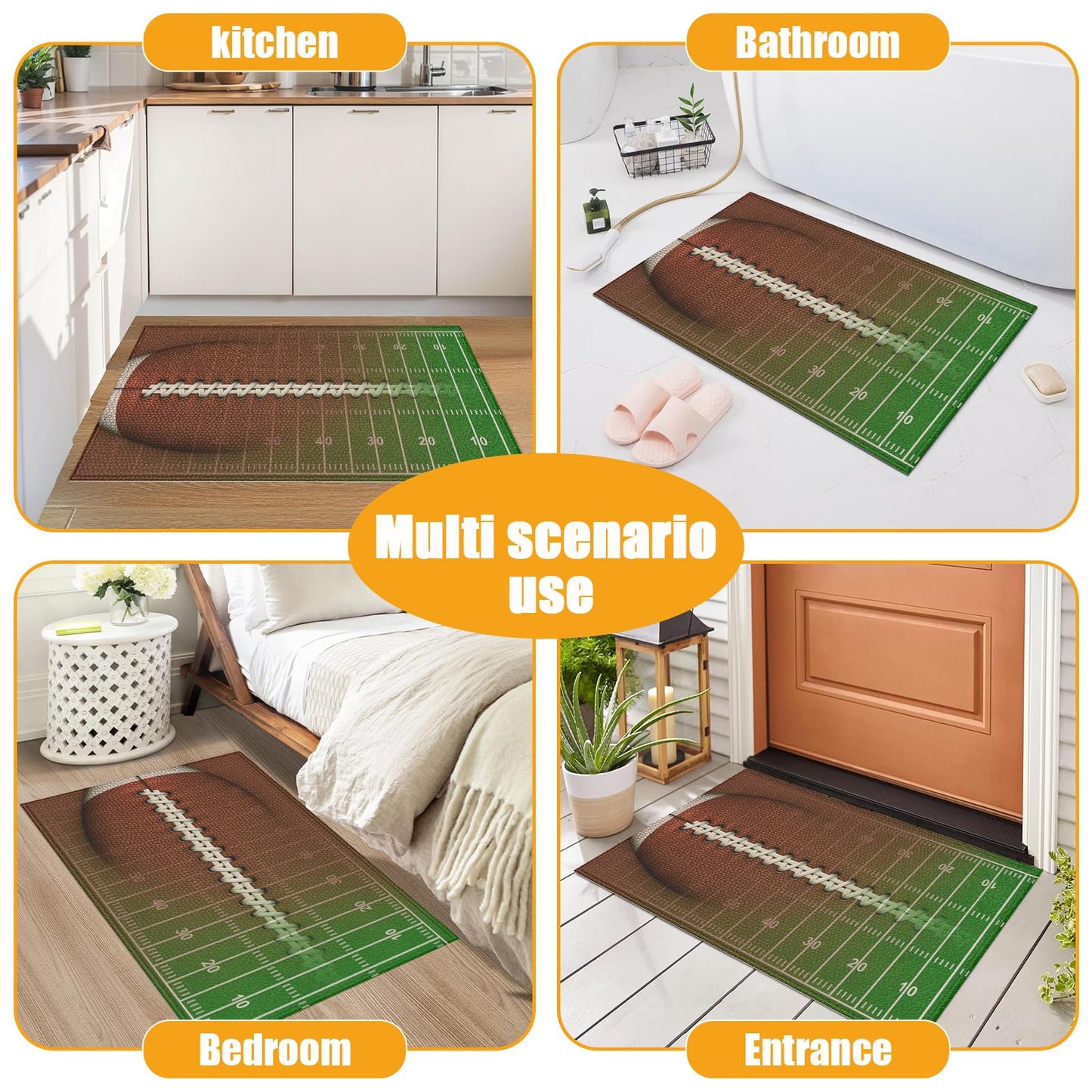 Red Spider Web Bath Mat for Bathroom,Washable Door Mat Absorbent Bath Rug Non-Slip Floor Rug Carpets,for Kitchen Bedroom Indoor BST220