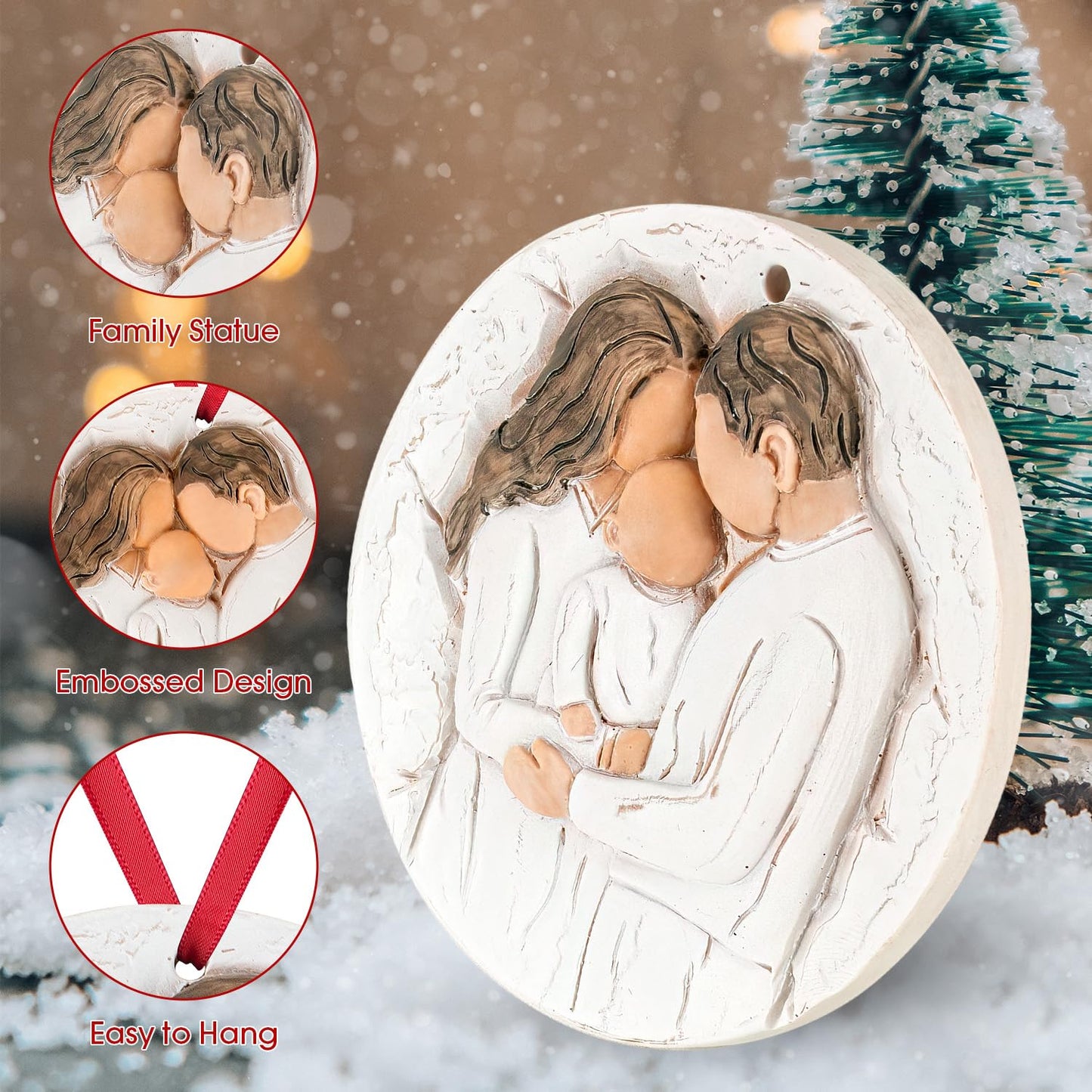 3D Christmas Ornament 2026 Wedding Gifts for Couple - Romantic Our First Christmas Married Engaged Ornament Bridal Shower Gift - Just Married Ornaments for Xmas Tree, Mr and Mrs Gifts for Newlyweds BST326H