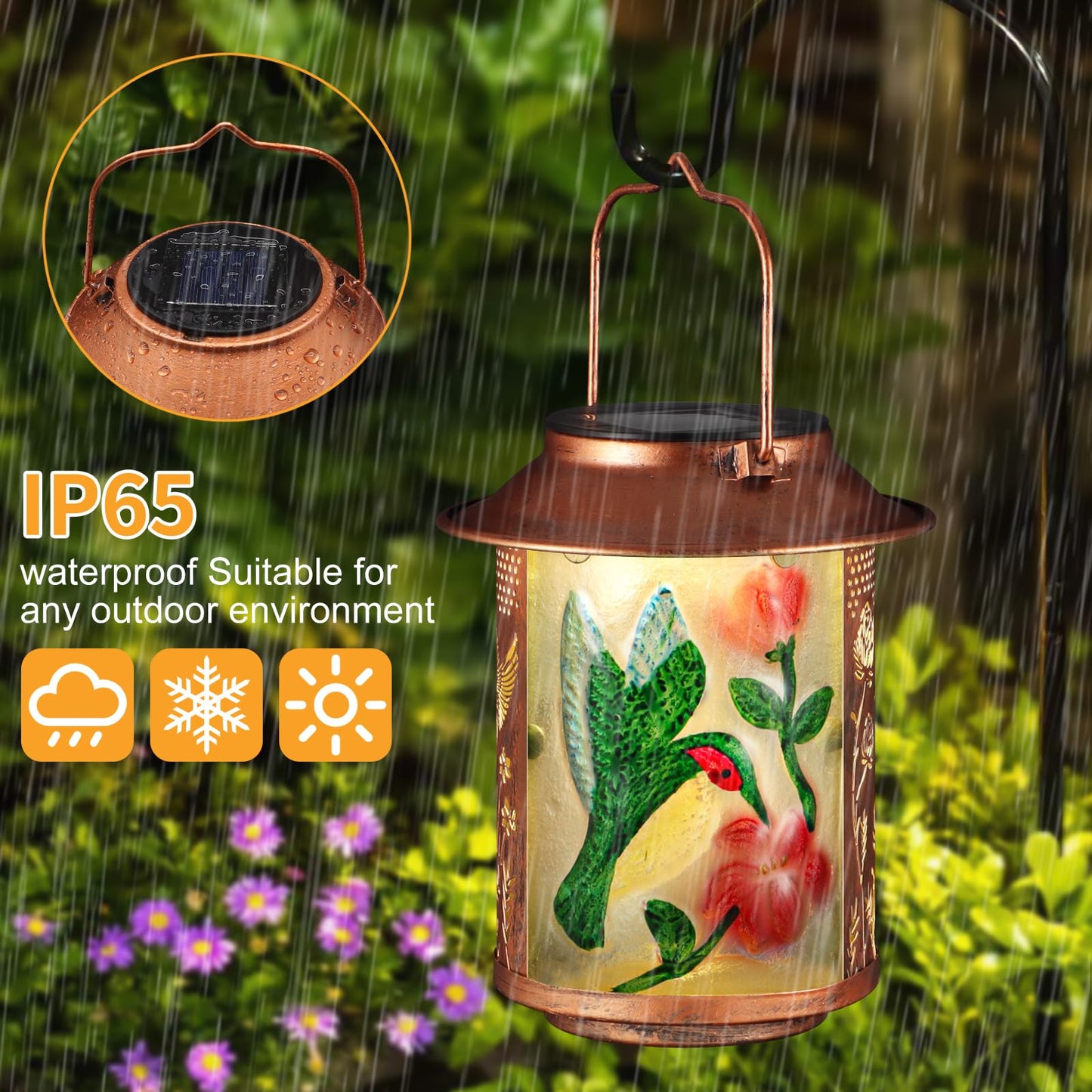 2 Pack Solar Lanterns Outdoor Waterproof N30