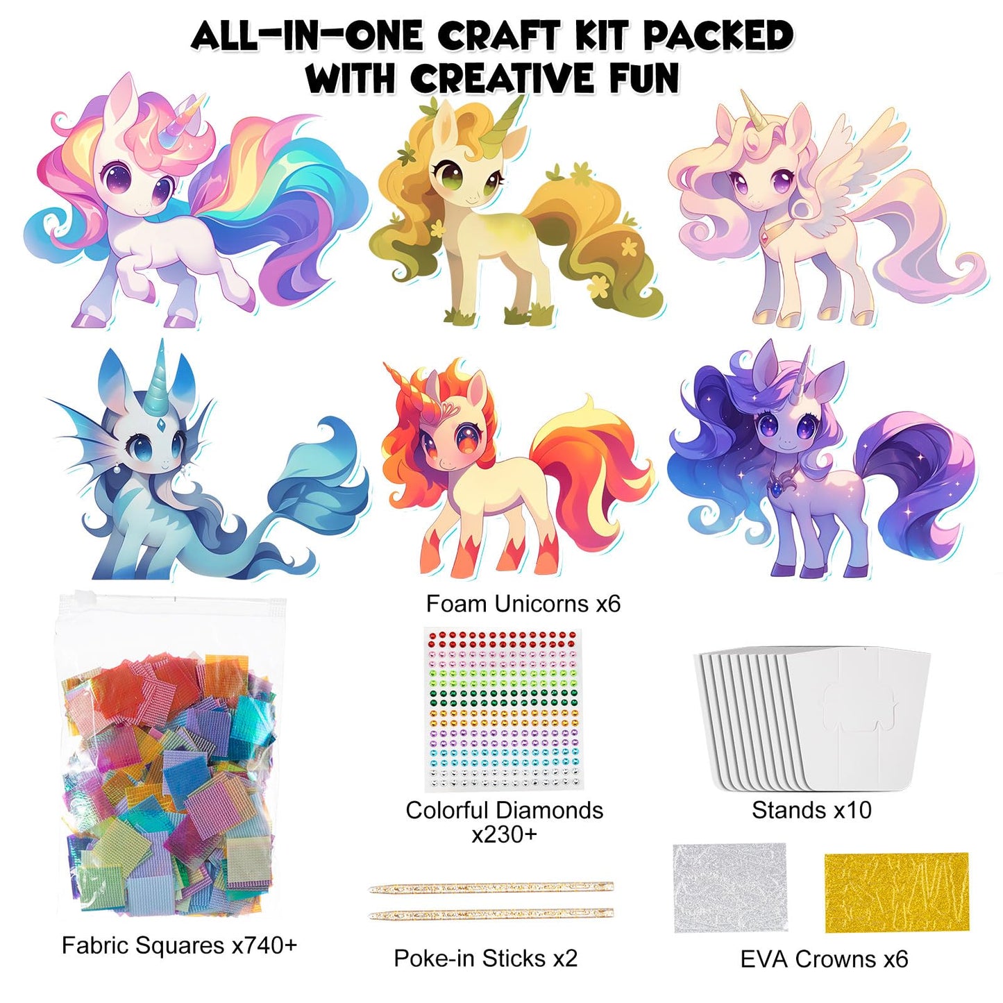 MyPixie Poke Art Kits for Girls, Arts and Crafts for Kids 4-8, DIY Creative Activity Toys, Christmas Birthday Gifts for Girls 4 5 6 7 8 9 10 Year Old