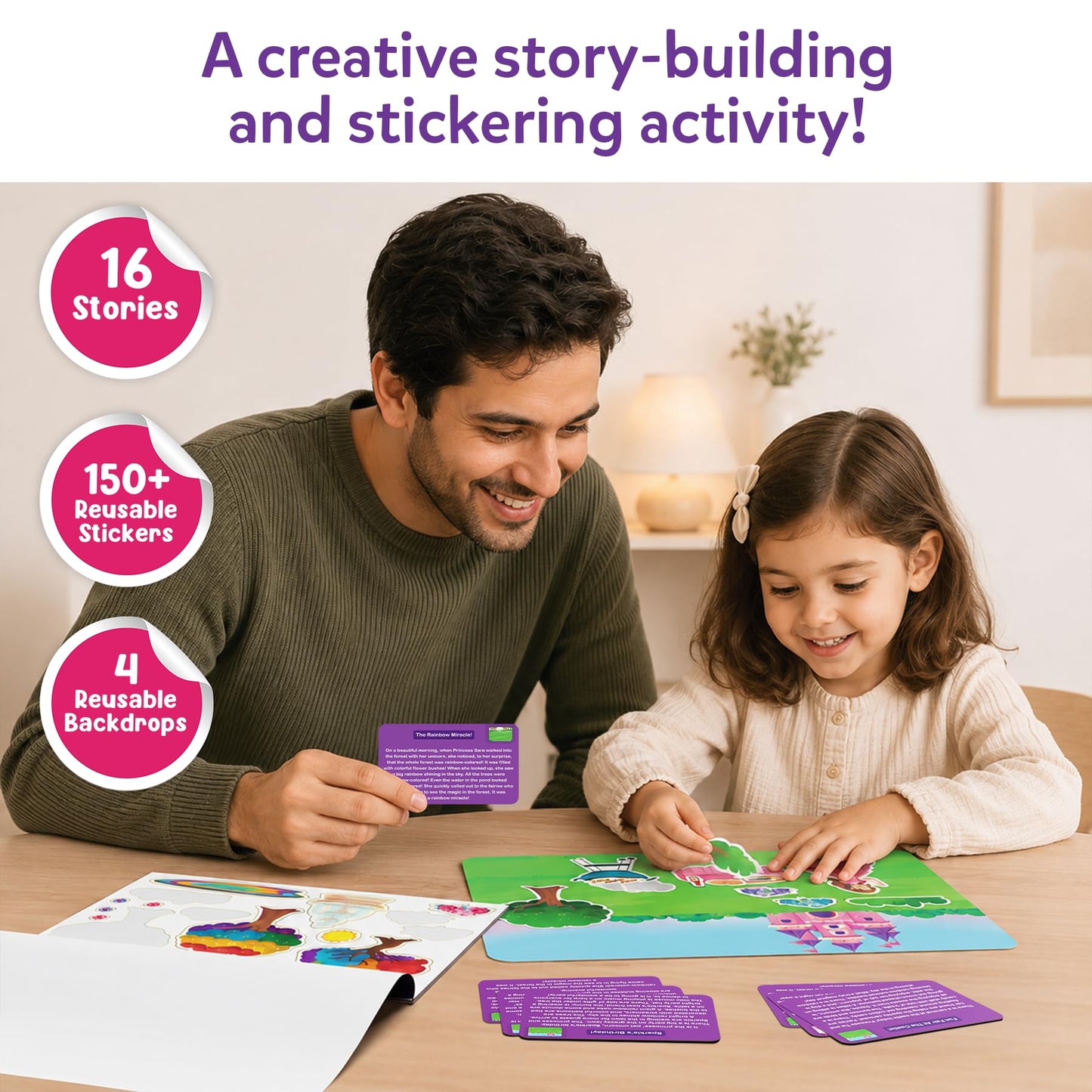 Skillmatics Activity Kit - Creative Storytelling & Skill Building with 150+ Reusable Stickers N3233
