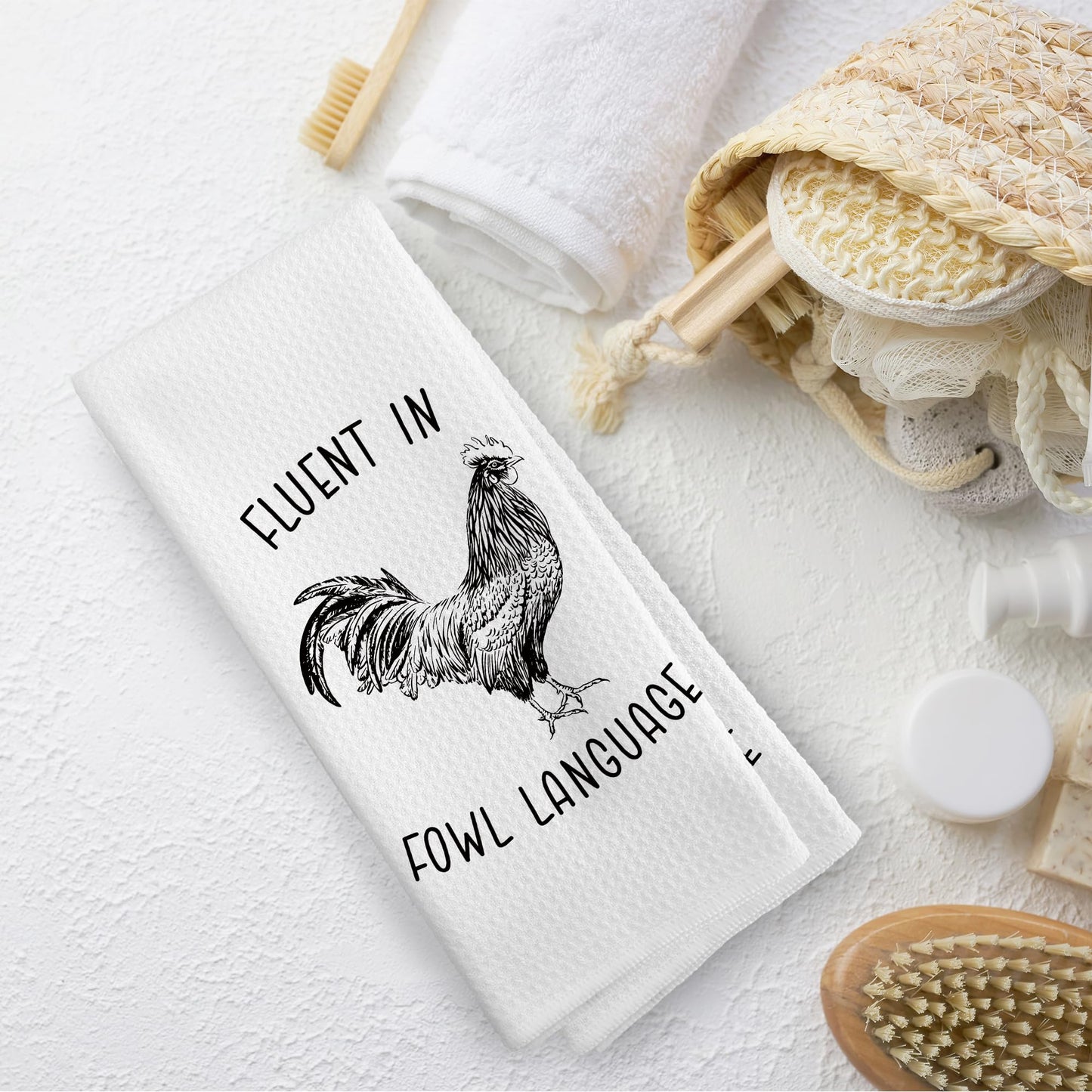 Funny Kitchen Towels Dish Towel Dishcloth 16x24 Inches, Funny Dish Towels with Sayings Towel Decorative Absorbent Hand Tea Towels for Kitchen Bathroom Decor, Humorous Gifts for Women Men BST326L