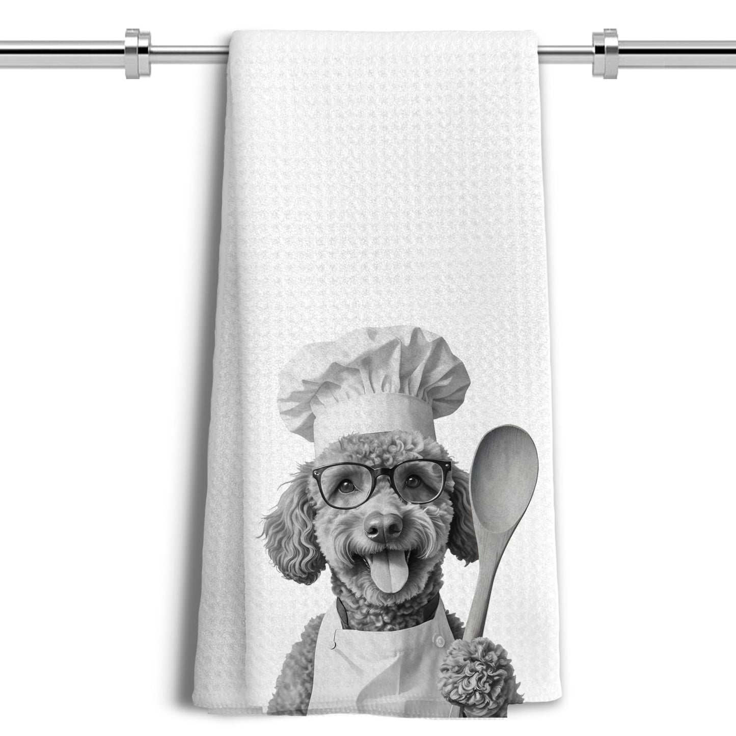 Funny Black Labrador Retriever Kitchen Towels, Black Lab Gifts Dish Tea Towels for Kitchen Decor, Gifts for Labrador Dog Lovers Hand Towels, 16x24 Inches BST202