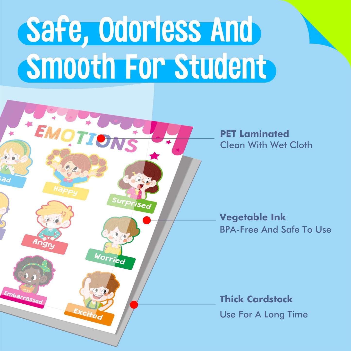 15 Reading Strategy Posters, Thick Water & Tear Resistant English Language Poster, Educational Reading Comprehension Posters for Bulletin Board, Classroom, School Supplies, Wall Decor (14.5” x 11”) BST220