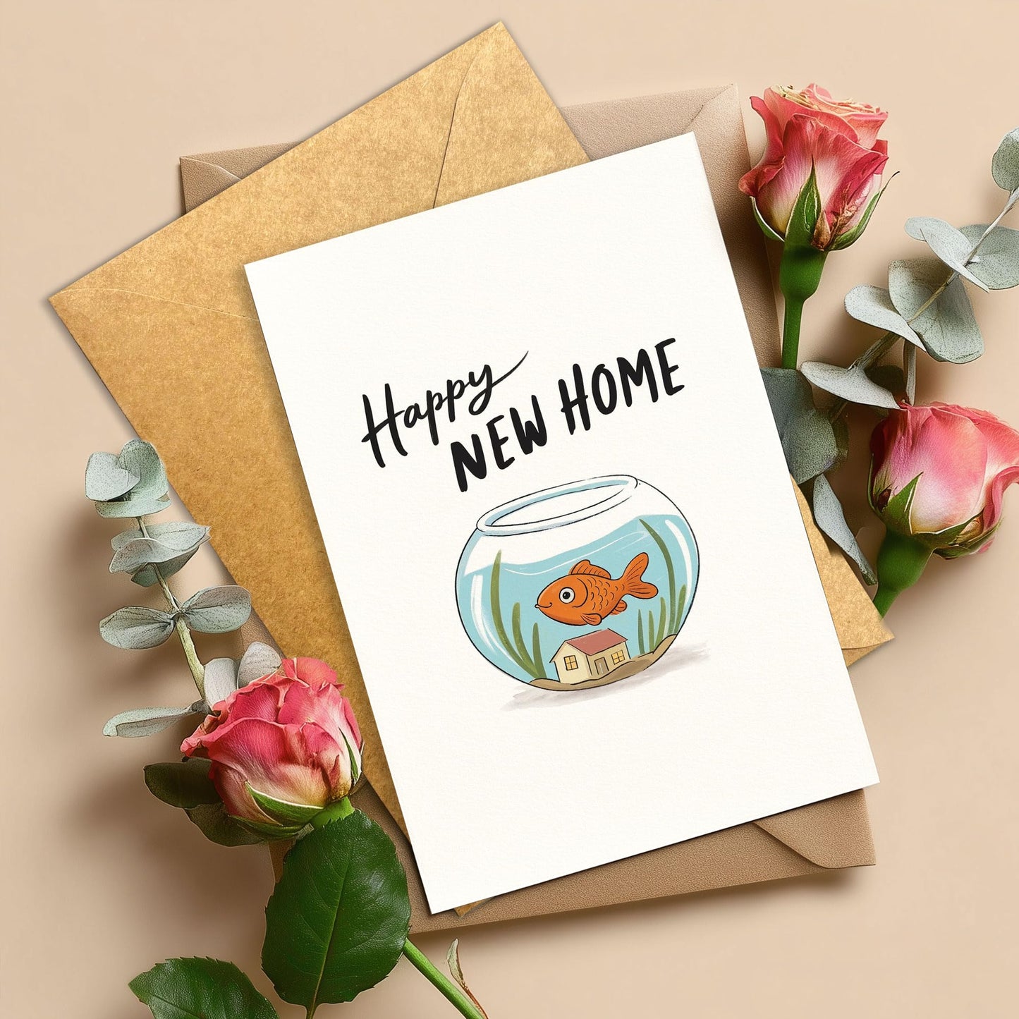 Congrats on Your New Home Housewarming Greeting with Gold Lettering and Key Design, Funny Congratulations Gift for New Homeowners, First-Time Buyers, Friends, Neighbors, Real Estate Clients Single 5.3''x8'' with Envelope BST326L