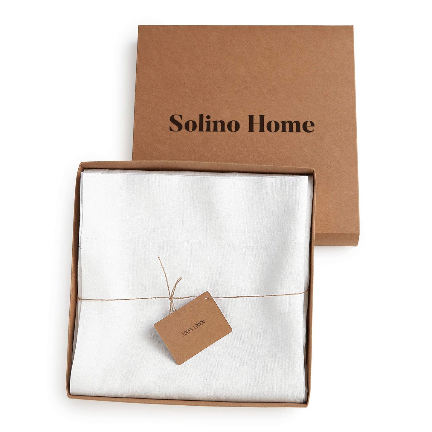 Solino Home 100% Pure Linen Curtain Panel Ivory, Linen Curtain 52 x 54 in | Drapery Panels a light filtering panel for any room, handwoven textured linen, rod pocket top, OEKO-TEX Certified, gift ready BST326SOLH