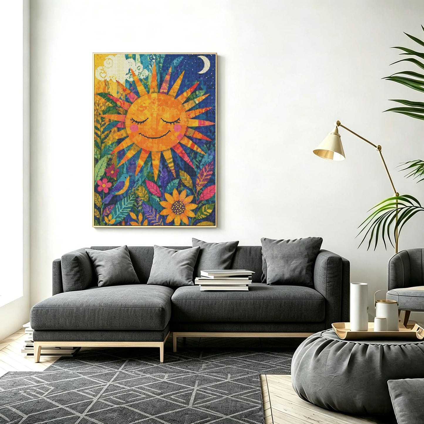 ArtIgle 5D Diamond Painting Kits for Adults, Ancient Sphinx Full Round Drills Gem Diamond Dots, Diamond Dot Art for Adults Beginners Clearance Home Wall Art Decor, 13.78 X 13.78 inch BST220