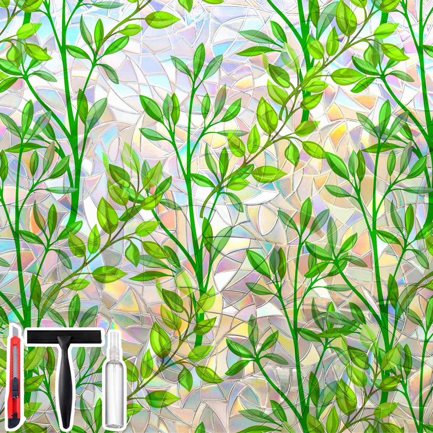Window Privacy Film One Way Daytime Privacy Static Cling Sun Blocking Anti UV Reflective Window Tint for Home and Office, Tinted Black, 17.5 inch X 78.7 inch WN420