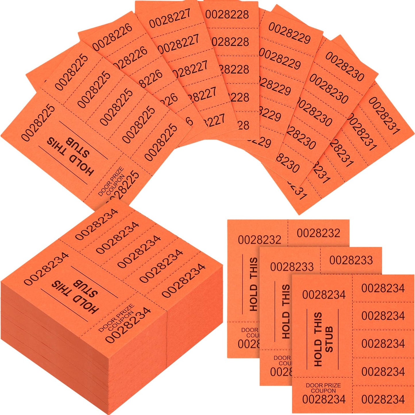 Kosiz 504 Sheets 25 Bid Raffle Ticket with Different Numbers Per Sheet Chinese Auction Tickets for Events Church Basket Auction Silent (Light Green)