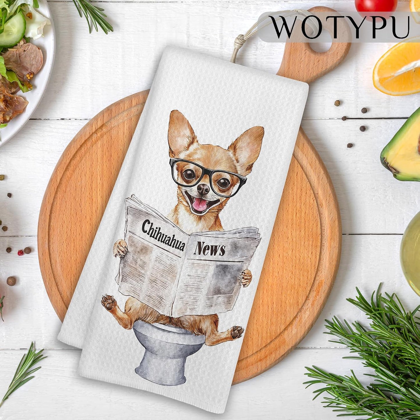 Funny Chihuahua Gifts Hand Towels for Bathroom, Chihuahua Gifts for Women Men Decorative Hand Towels for Kids Guest Bathroom Washroom Power Room Vanity Half Bath, 16X24 Inch BST326L