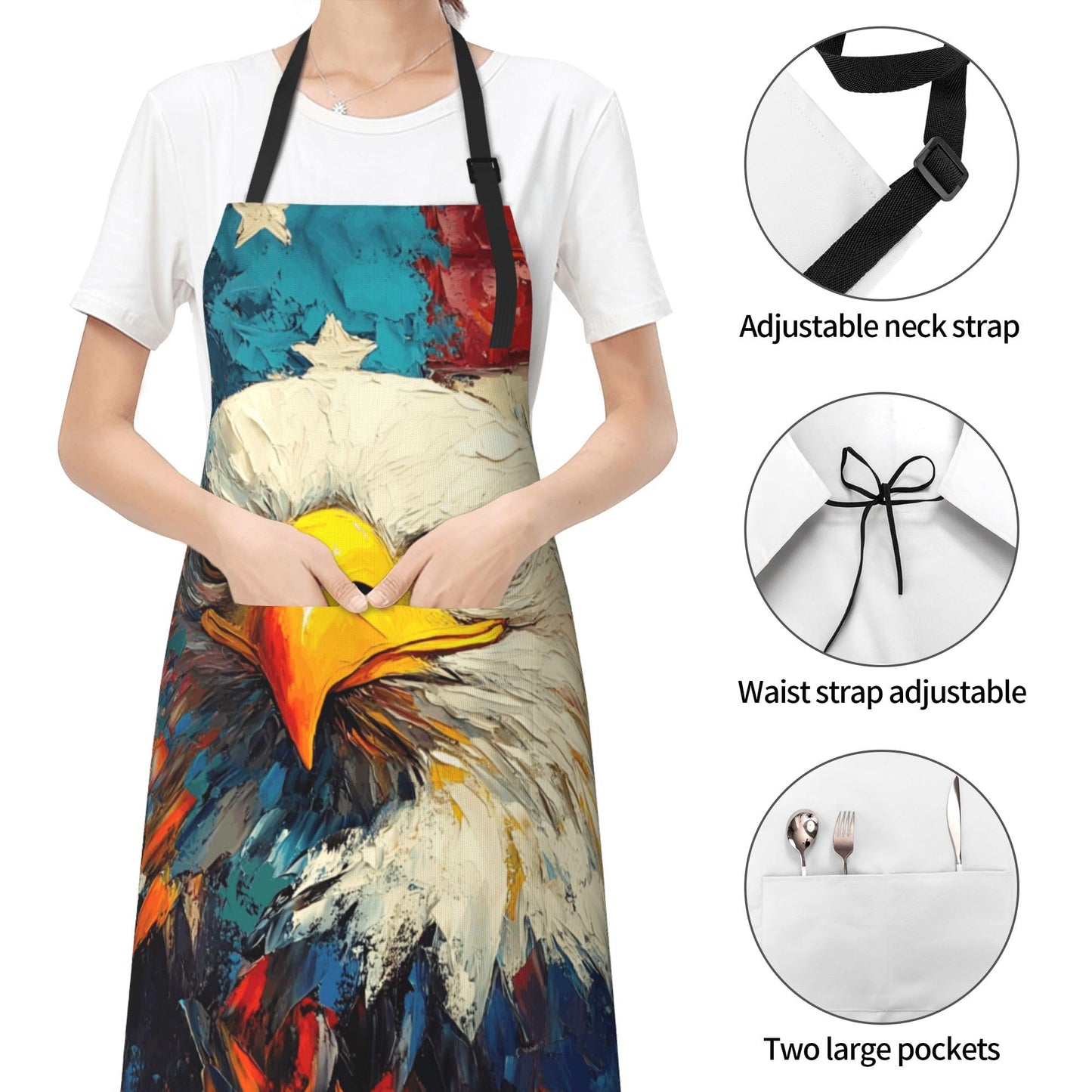 Art Apron with Pocket for Women Men | Kitchen Aprons Chef Apron for Cooking Baking BBQ Painting Gardening BST202