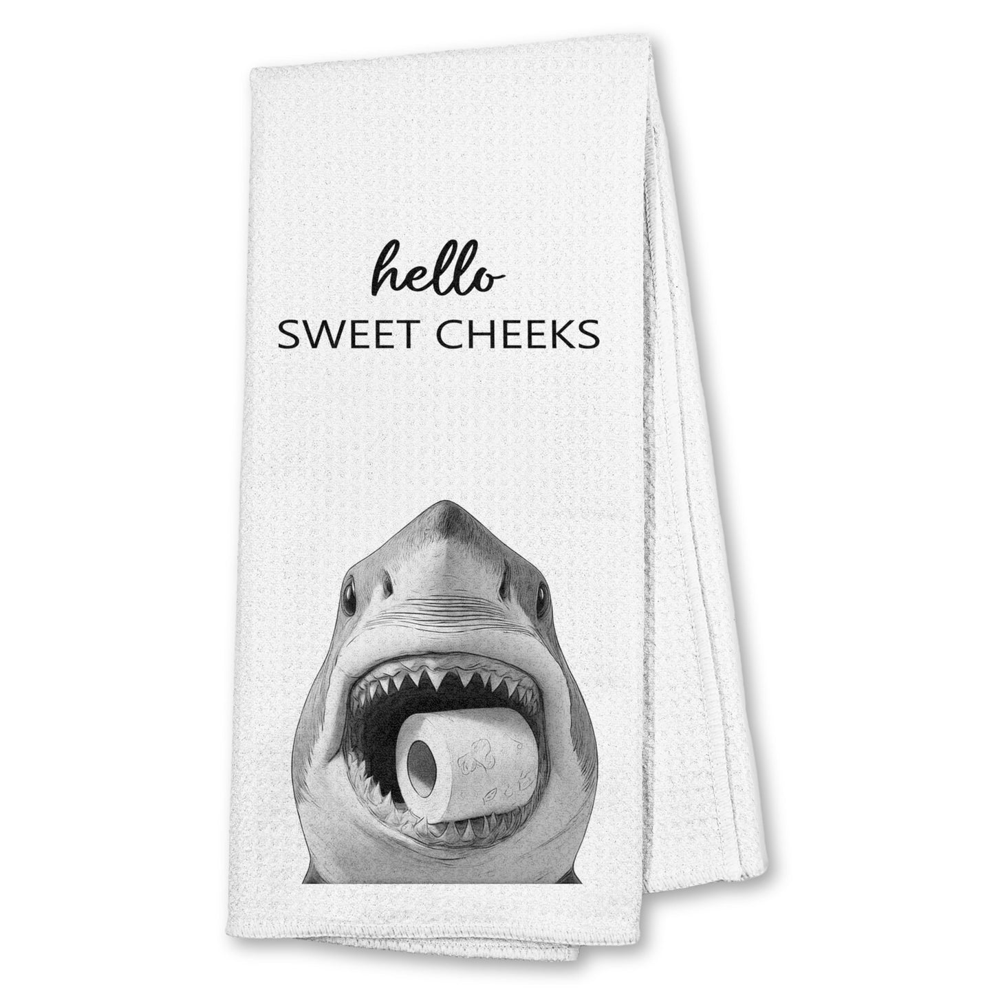 Funny Bear Bathroom Hand Towels Set of 2, Hello Sweet Bear Bathroom Decor, Funny Wild Animal Hand Towels for Washroom Restroom Decor, 16x24 Inch BST326L