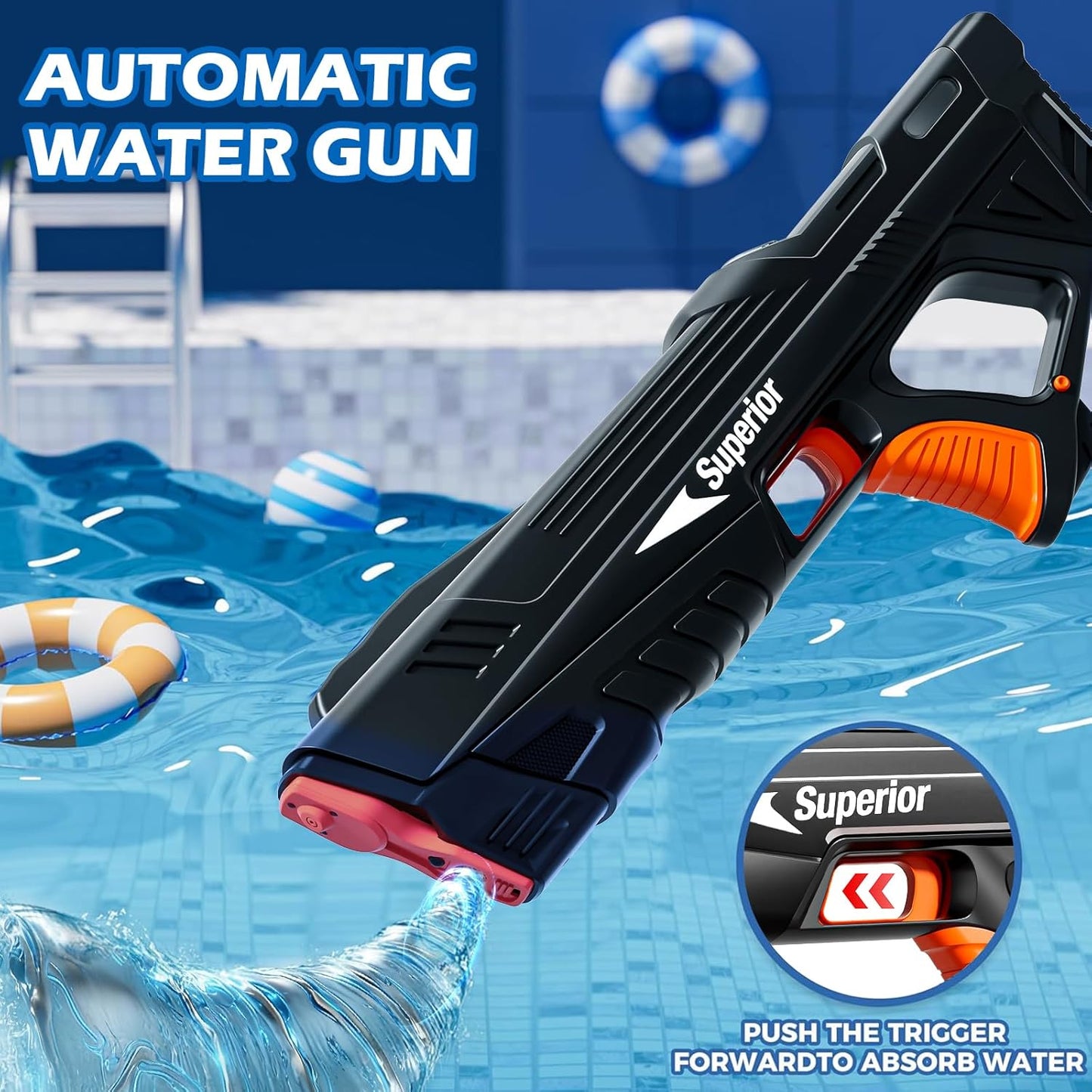 Electric Water Gun Toys,Auto Suction Water Guns for Adults & Kids 73