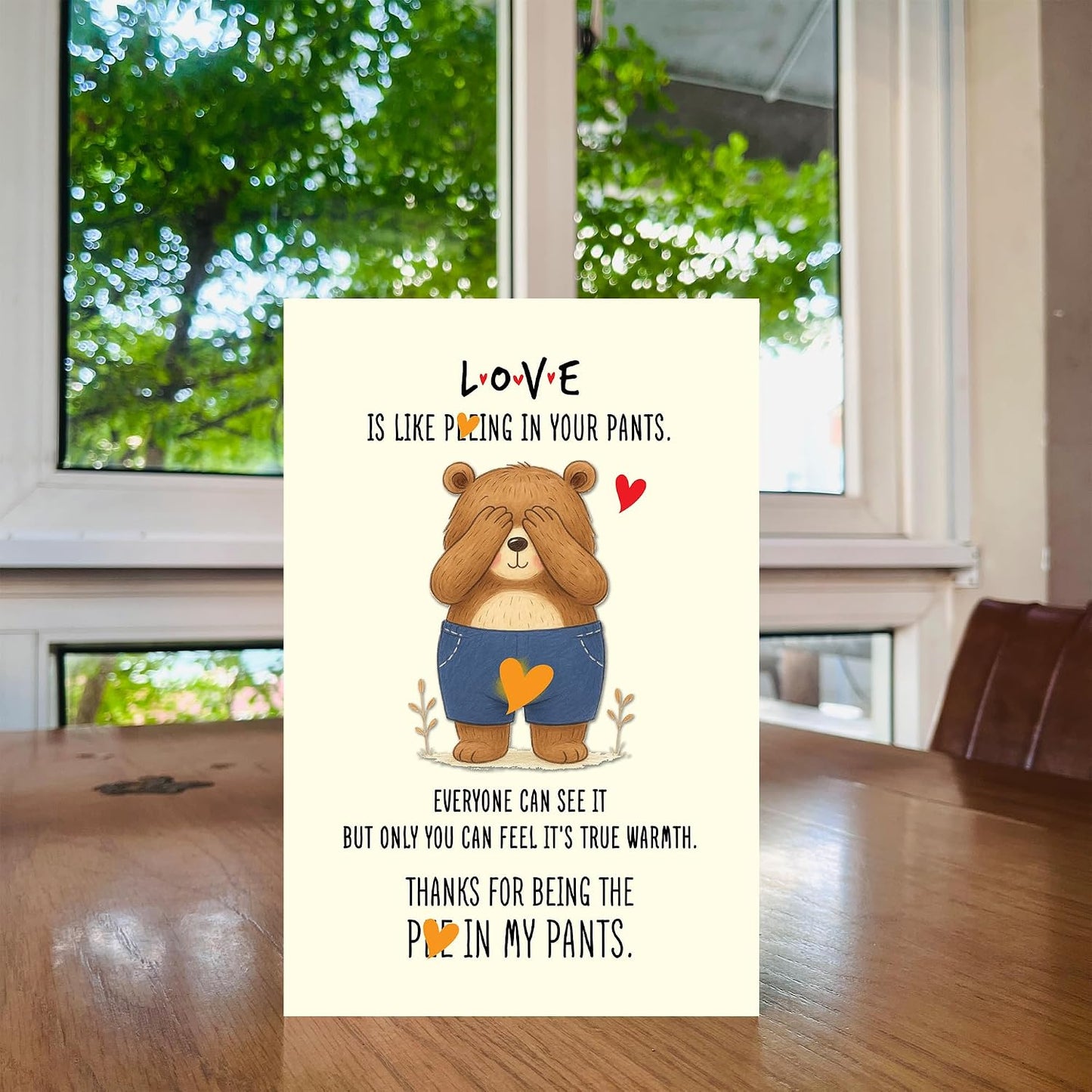 POMELION Funny Anniversary Card for Wife, Husband - Cute Wedding Anniversary Card Gift for Her, Him, Girlfriend, Boyfriend - Happy Birthday from Husband, Wife - Anniversary Greeting Card WN420