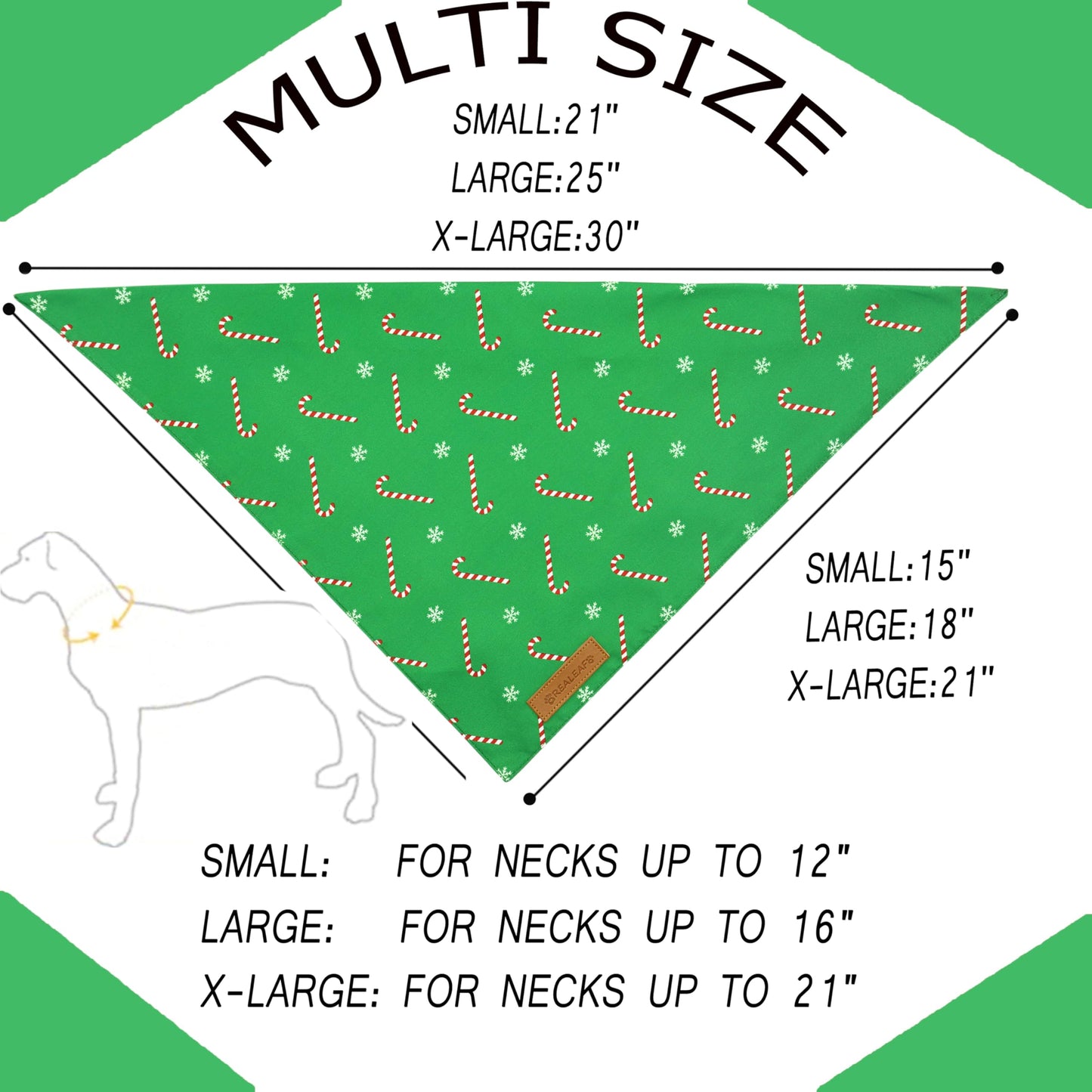 Realeaf Fall Thanksgiving Dog Bandanas 2 Pack, Orange Plaid Pet Scarf for Boy and Girl, Premium Durable Fabric, Holiday Halloween Bandana for Large and Extra Large Dogs (X-Large) WN420