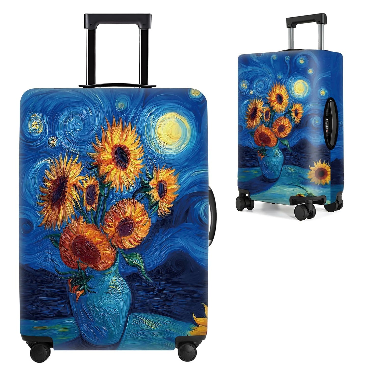 Colorful Abstract Art Luggage Cover – Vibrant Woman Face Design Suitcase Protector – Fits 32 to 34 Inch Travel Luggage,XL BST202