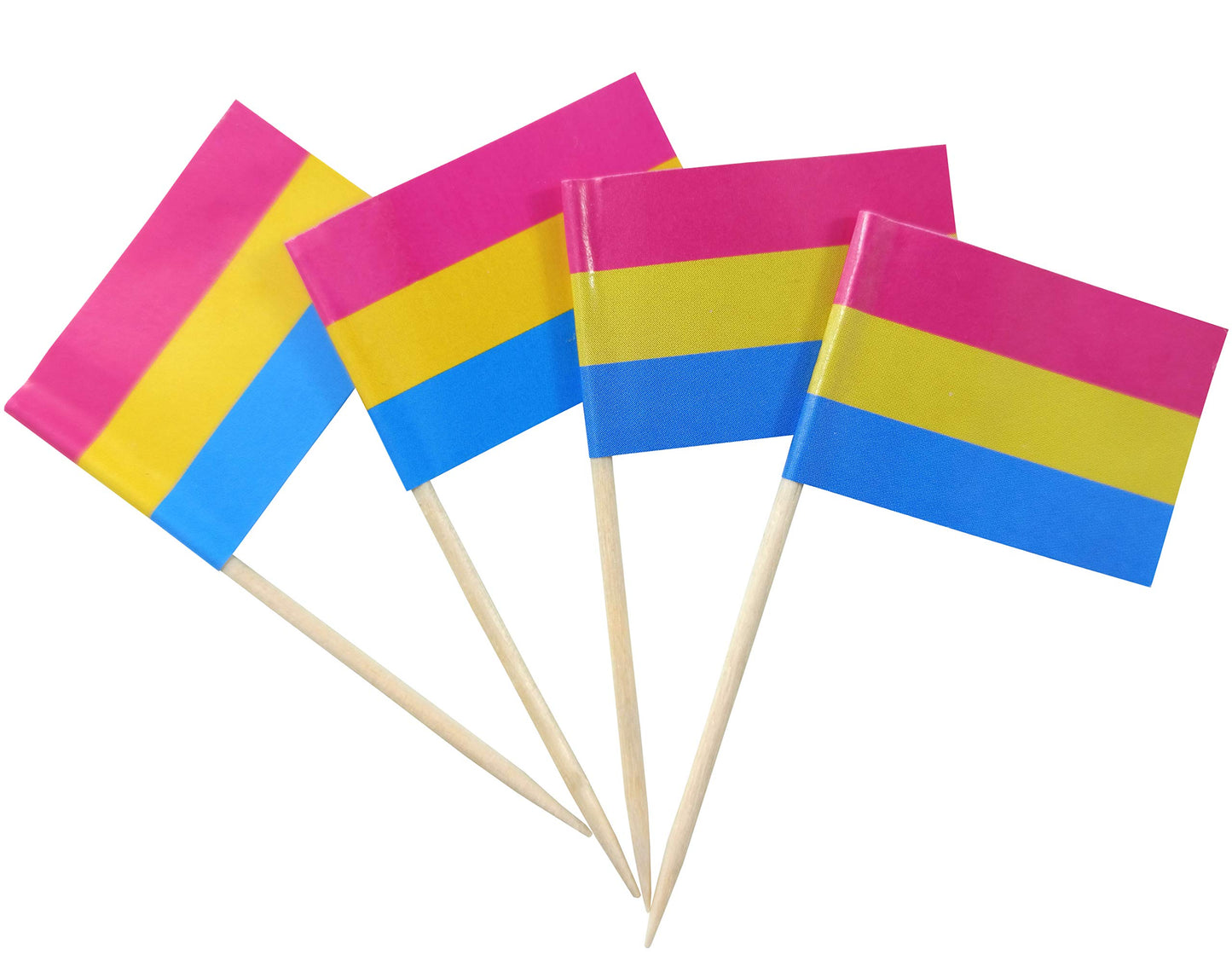 JBCD Rainbow Gay Pride Toothpick Flag Mini Small LGBT Cupcake Topper Flags, 100 pcs BST220