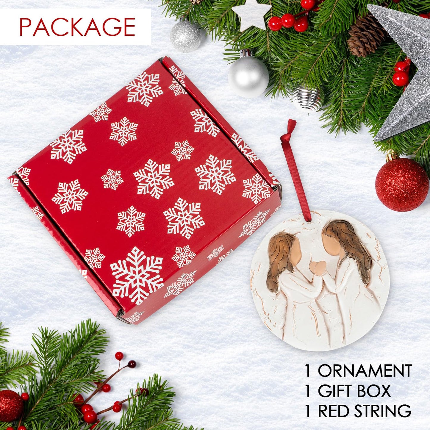 3D Christmas Ornament 2026 Wedding Gifts for Couple - Romantic Our First Christmas Married Engaged Ornament Bridal Shower Gift - Just Married Ornaments for Xmas Tree, Mr and Mrs Gifts for Newlyweds BST326H