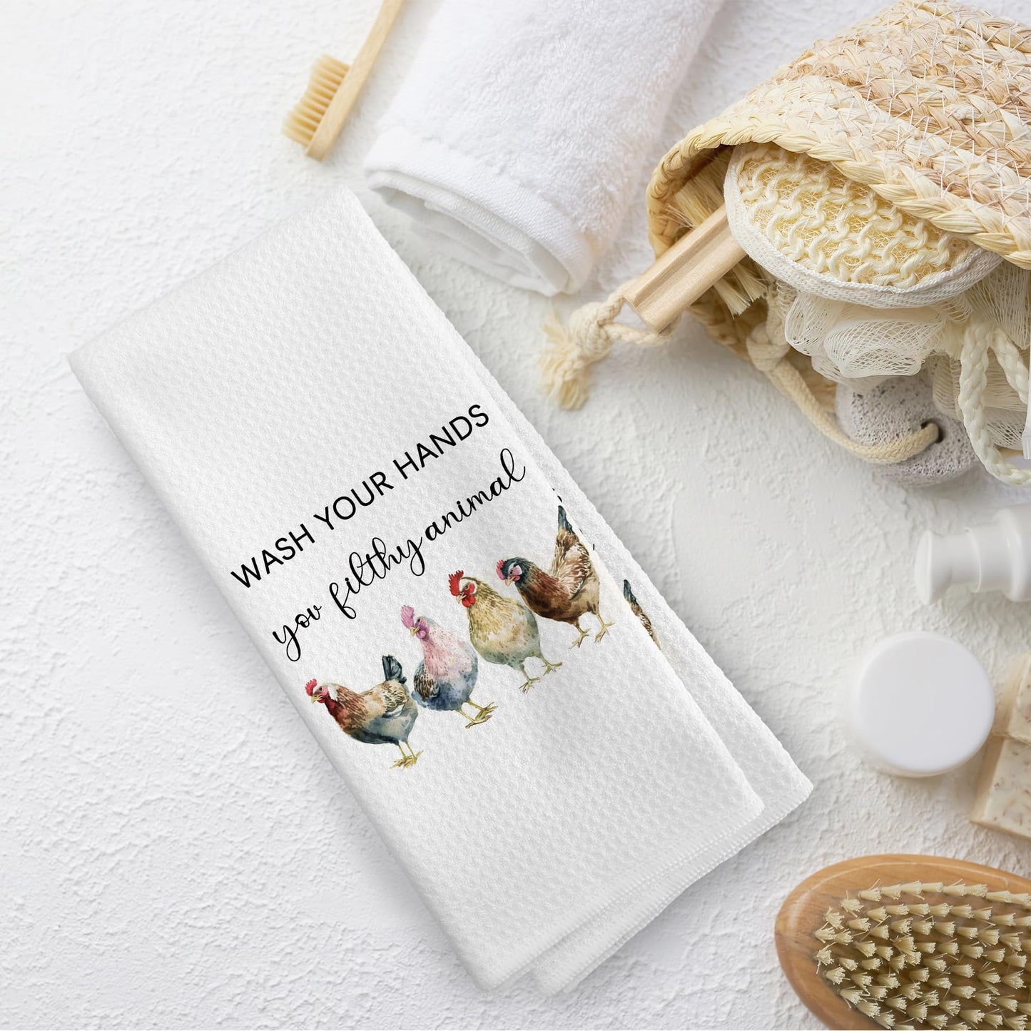 Funny Kitchen Towels Dish Towel Dishcloth 16x24 Inches, Funny Dish Towels with Sayings Towel Decorative Absorbent Hand Tea Towels for Kitchen Bathroom Decor, Humorous Gifts for Women Men BST326L