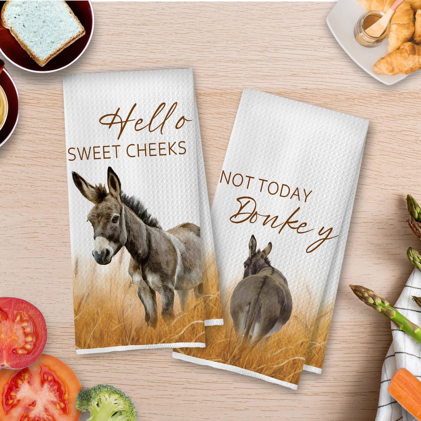 Raccoon Gifts Bathroom Towels Set - Raccoon Gifts Decorative Hand Towels, Hello Sweet Cheeks Bathroom Decor, 16x24 Inches Set of 2 BST220