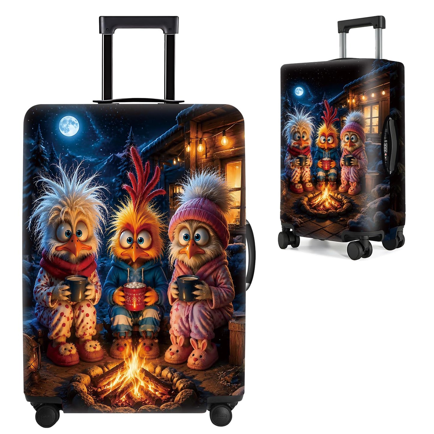Colorful Abstract Art Luggage Cover – Vibrant Woman Face Design Suitcase Protector – Fits 32 to 34 Inch Travel Luggage,XL BST202