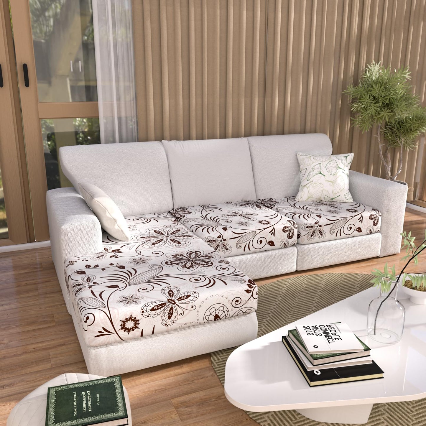 Stretch Couch Cushion Covers for Individual Sofa Seat Cushion,Washable Slipcover for Chair Loveseat Sofa,Furniture Protector Cushion Sofa Cover(Backrest or Seat) BST326H