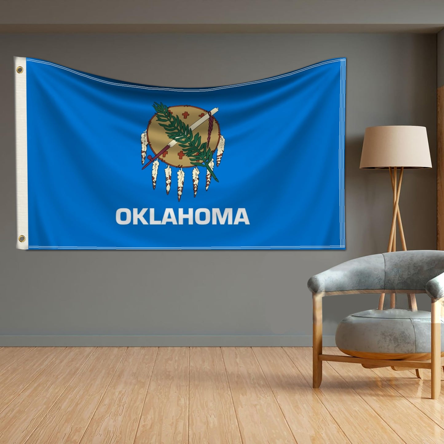 Arizona State Flag 3x5 - Embroidered Design AZ Flag, Heavy Duty Polyester with Brass Grommets for Outdoor WN420