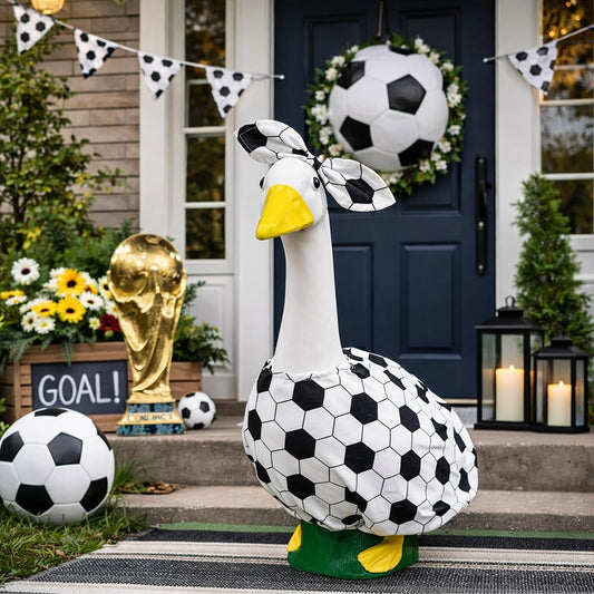Soccer Porch Goose Outfit for 23" Lawn Goose Statue, 2026 World Soccer Goose Outfit,Outdoor Costume Patio Yard Lawn Sports Clothes Season Party Decoration Accessories,2026 World Cup Decoration BST326L