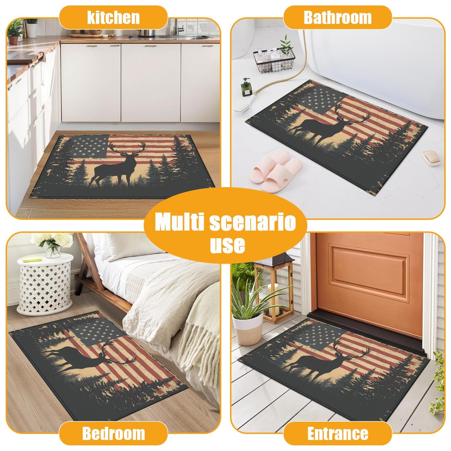 Red Spider Web Bath Mat for Bathroom,Washable Door Mat Absorbent Bath Rug Non-Slip Floor Rug Carpets,for Kitchen Bedroom Indoor BST220