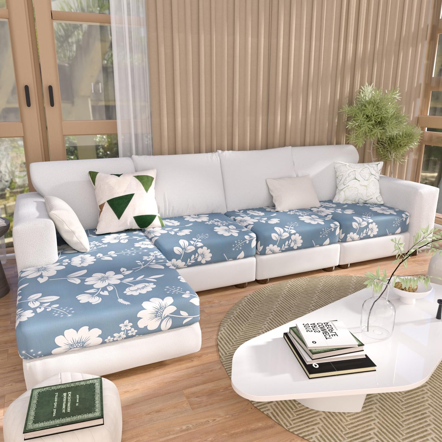 Stretch Couch Cushion Covers for Individual Sofa Seat Cushion,Washable Slipcover for Chair Loveseat Sofa,Furniture Protector Cushion Sofa Cover(Backrest or Seat) BST326H