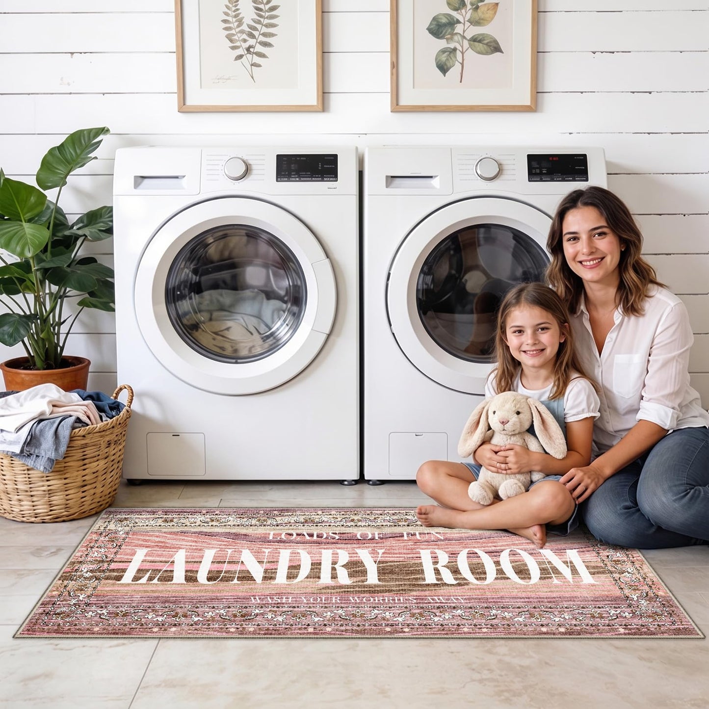TOPRUUG 2x8 Kitchen Runner Rug: Non-Slip Kitchen Rugs Stain Resistant Kitchen Mats for Floor Low-Pile Carpet for Sink Soft Kitchen Runners Non Skid Washable 8 ft Mat Home Decor 2'x8' Beige BST202