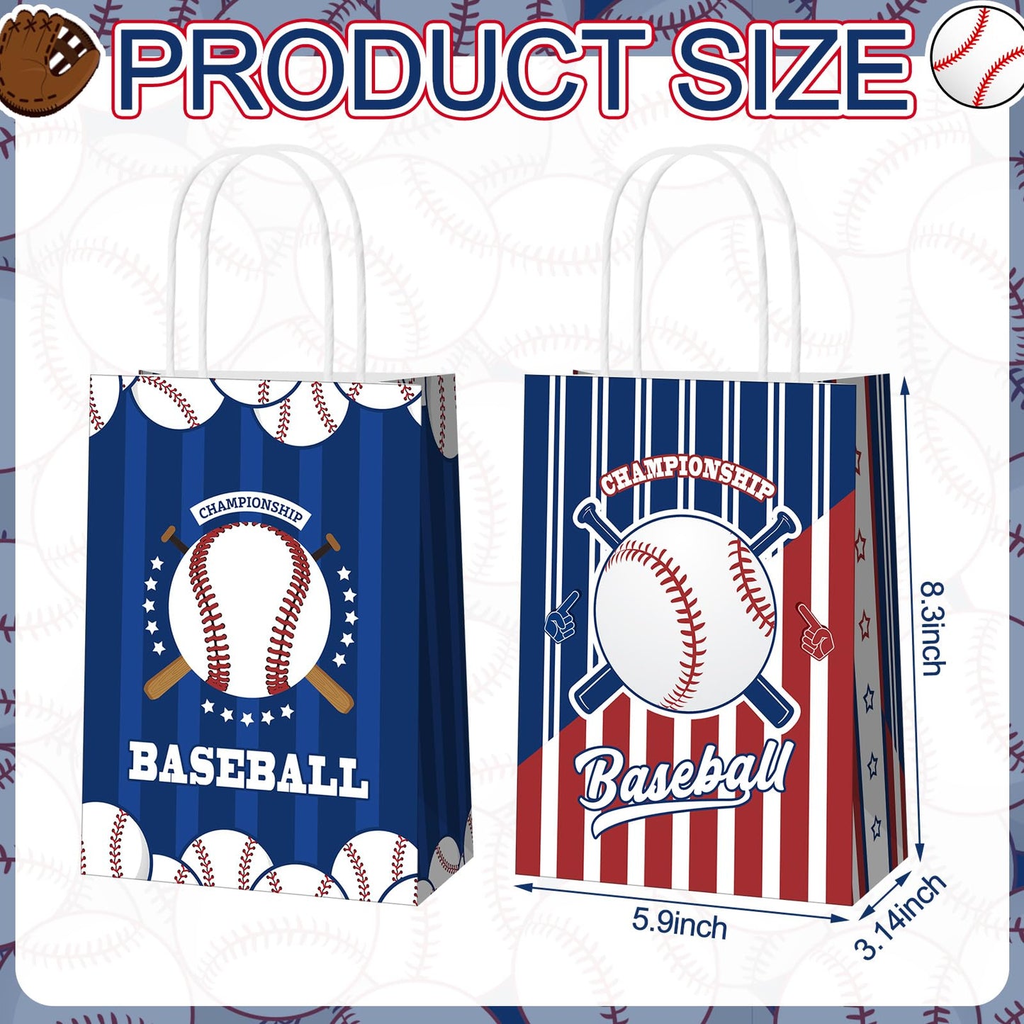 MotiMind 24 Pcs Softball Party Favor Bags Black Yellow Softball Themed Goodie Gift Wrapping Paper Bags with Handles Portable Sports Ball Candy Treat Pouch for Birthday Party Decorations Supplies BST326H