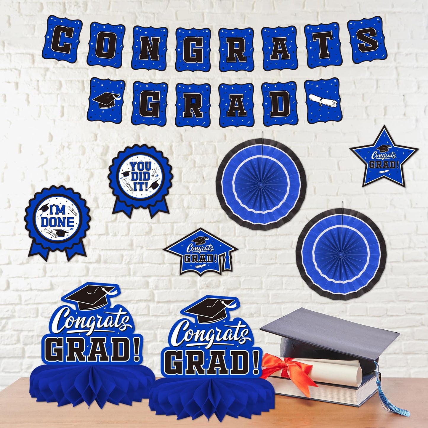 Black and Gold Themed 2026 Graduation Decorations Set - Congrats Grad Banner, Class of 2026 Backdrop, Balloons & Streamers Kit - Graduation Party Supplies for High School & College Celebrations BST326H