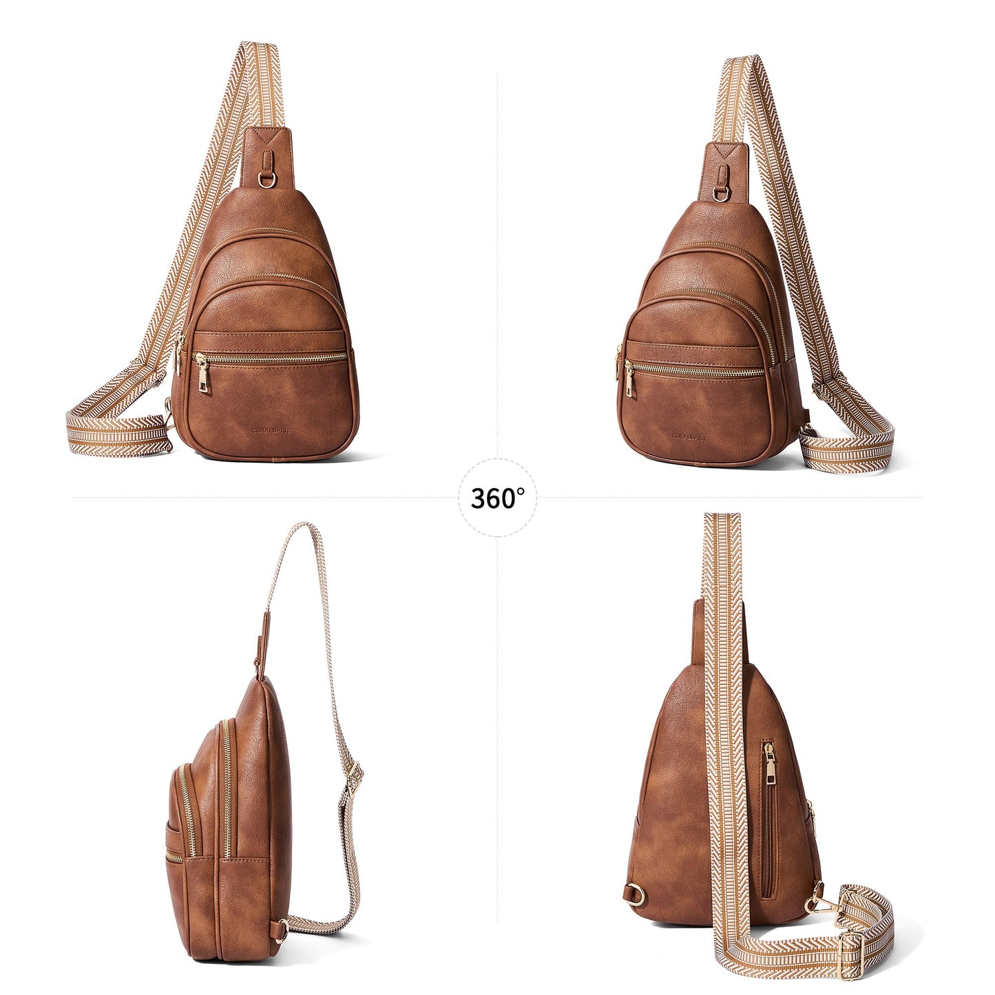 CORALDAISY Crossbody Bags for Women Fanny Pack Sling Bag Crossbody Purse Travel Purses for Women BST220