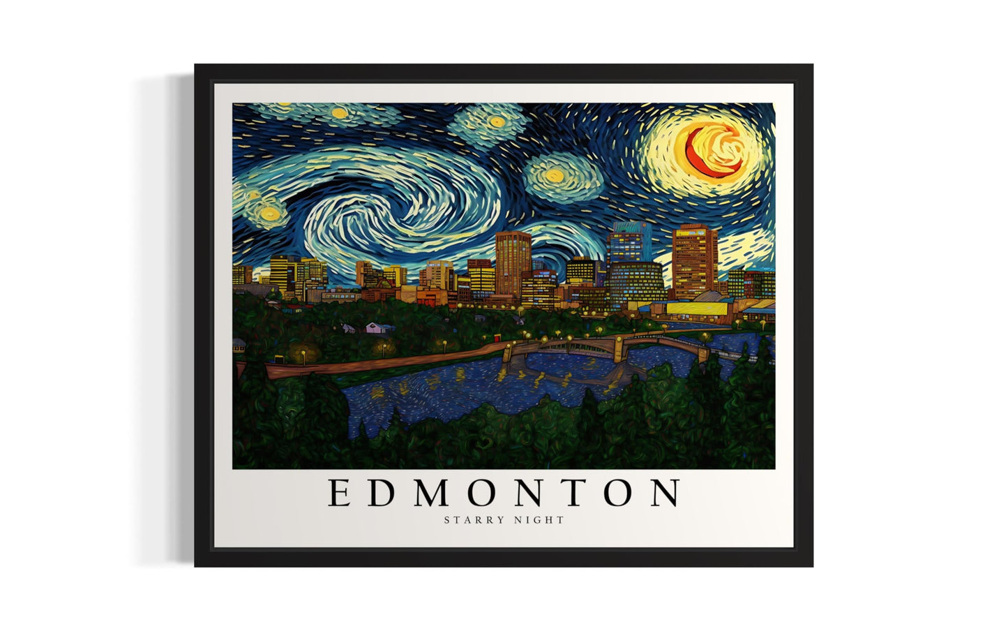 Eiffel Tower Art Print Poster, Van Gogh Starry Night Theme Wall art Painting Decor, Art Home City Artwork For Bedroom, Bathroom, Living Room 81 (Eiffel Tower, 14"L x 11"W, Unframed) BST220