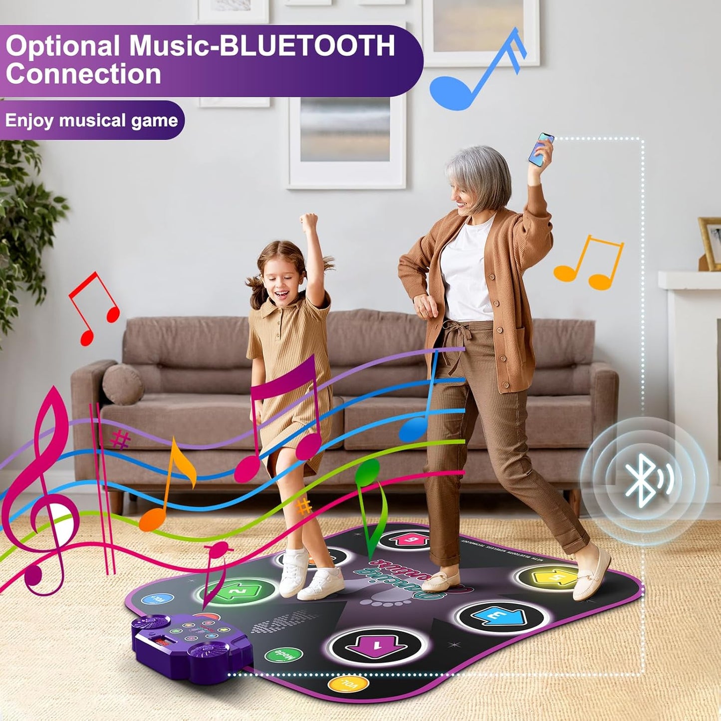 FLOOEYES Dancing Adventure Dance Mat Toys for 3-12 Year Old Kids 7071