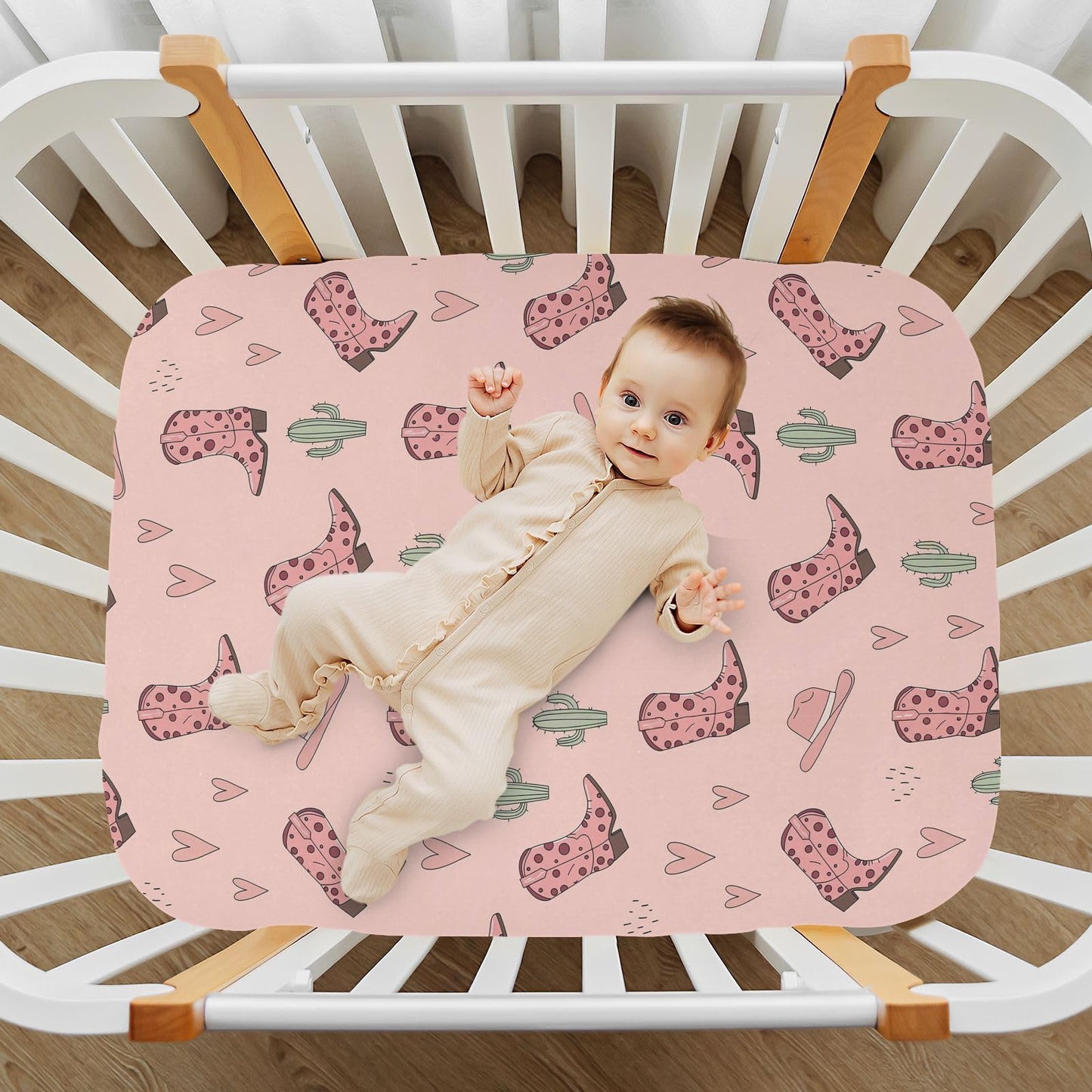 VIGTRO Vintage Duck Hunter Baby Crib Sheets for Boys Girls, Breathable Soft Fitted Crib Playard Sheets Baby Mattress Sheet, M 52x28x9in BST220
