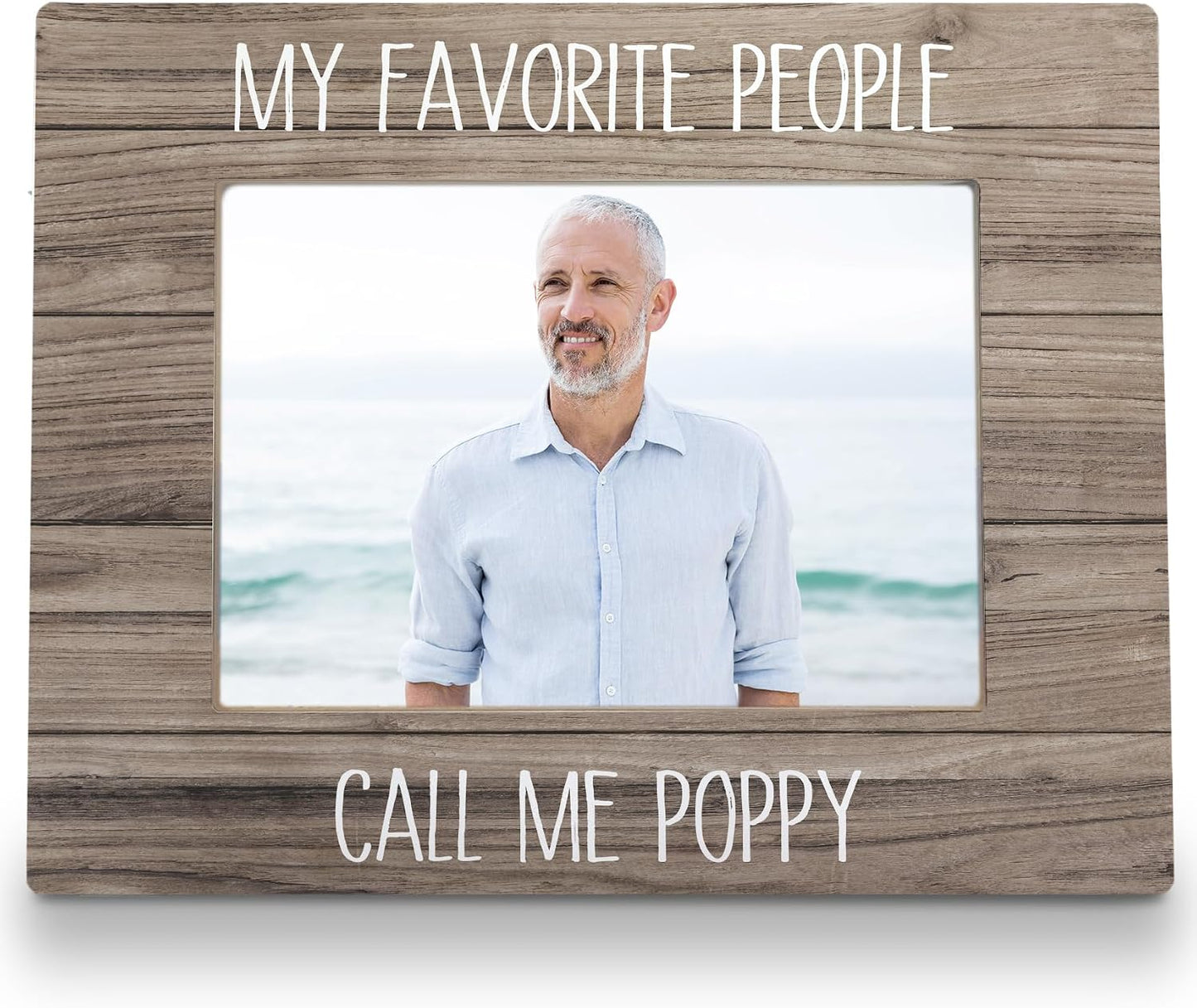 Poppy Picture Frame 8x10, Grandpa Picture Frames, Grandpa Gifts from Grandkids, Gifts for Poppy Fathers Day from Grandson Granddaughter, My Favorite People Call Me Poppy Photo Frame 5X7 BST326L