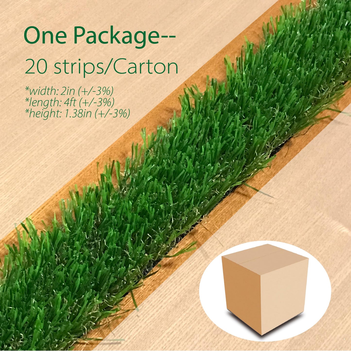 KuGuo Artificial Grass Decoration Strip Indoor/Outdoor DIY Fake Grass (Autumn, Width 2in x Length 11ft) BST220