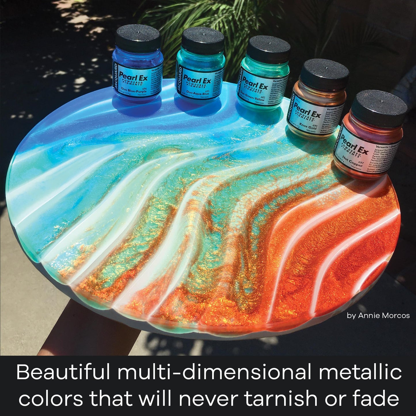 Jacquard Pearl Ex Pigment Powder 3 Grams Super Bronze - Loose Mica Powder for Epoxy Resin, Watercolors, Calligraphy Ink & Clay - Epoxy Pigment Powder - Epoxy Resin Color BST220