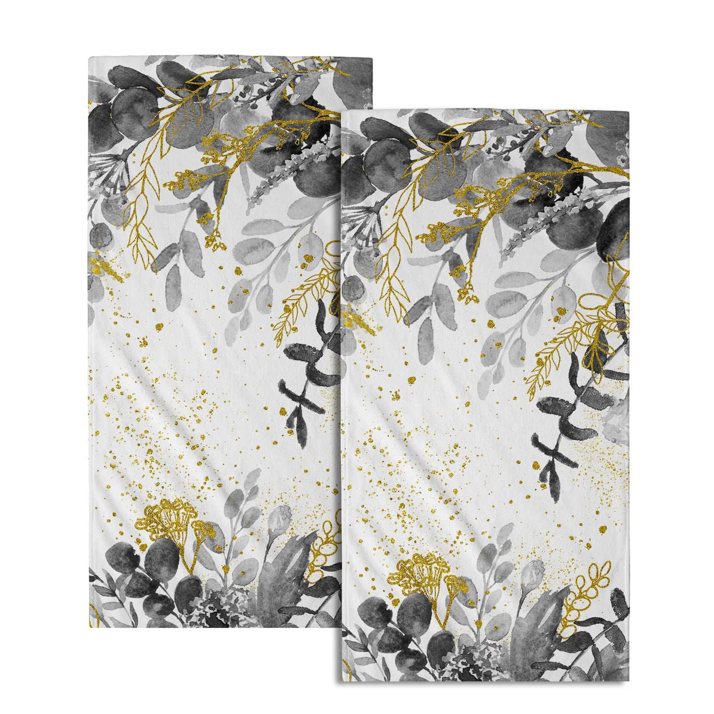 Imiss Coral Starfish Hand Towels for Bathroom，Nautical Coastal Seashell Guest Towels 14.4 x 28.3 Inch Set of 2 Soft Small Bath Towel Kitchen Dish Towels for Home Hotel Gym Spa BST220
