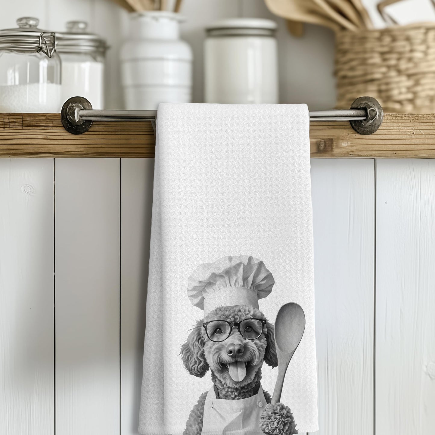 Funny Black Labrador Retriever Kitchen Towels, Black Lab Gifts Dish Tea Towels for Kitchen Decor, Gifts for Labrador Dog Lovers Hand Towels, 16x24 Inches BST202