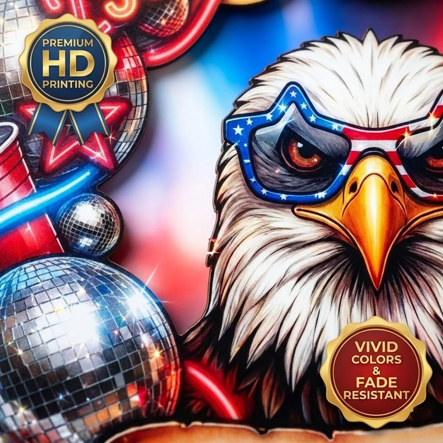 USA 250th Anniversary Wooden Door Sign, 1776-2026 Commemorative Bald Eagle Patriotic Wall Hanging Decor, Cheers to Freedom Party Wreath for July 4th Home Porch Decor (250year-1) BST202