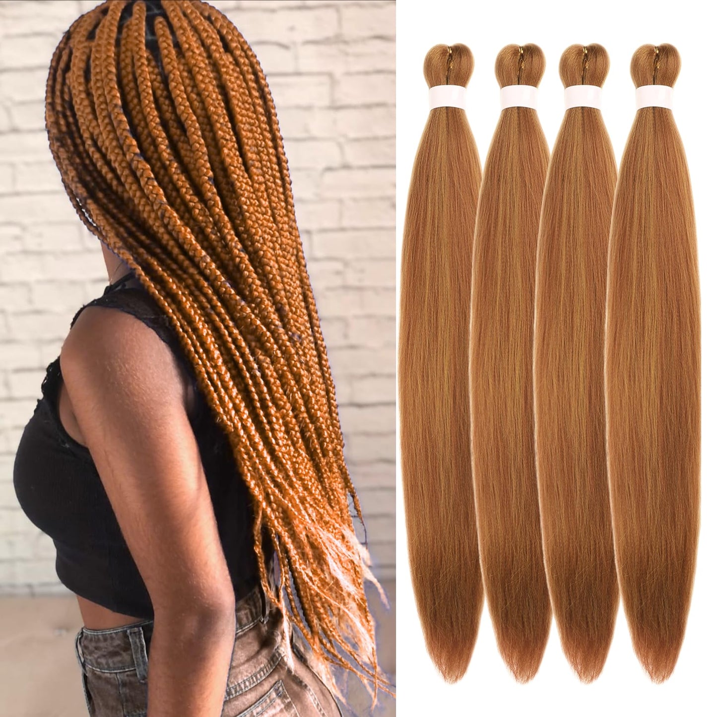 Purple Braiding Hair Pre stretched Knotless 26 inch | Hypoallergenic Synthetic Purple Prestretched Ez Braid Knotless Itch Free Soft Yaki Texture Hot Water Setting WN420