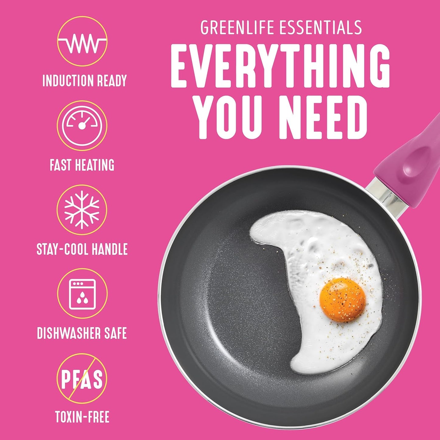 GreenLife Essentials 8" Frying Pan Skillet 95-97