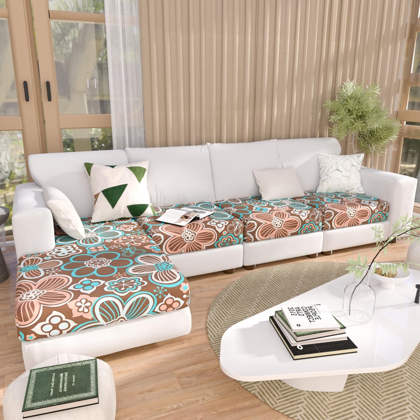 Stretch Couch Cushion Covers for Individual Sofa Seat Cushion,Washable Slipcover for Chair Loveseat Sofa,Furniture Protector Cushion Sofa Cover(Backrest or Seat) BST326H