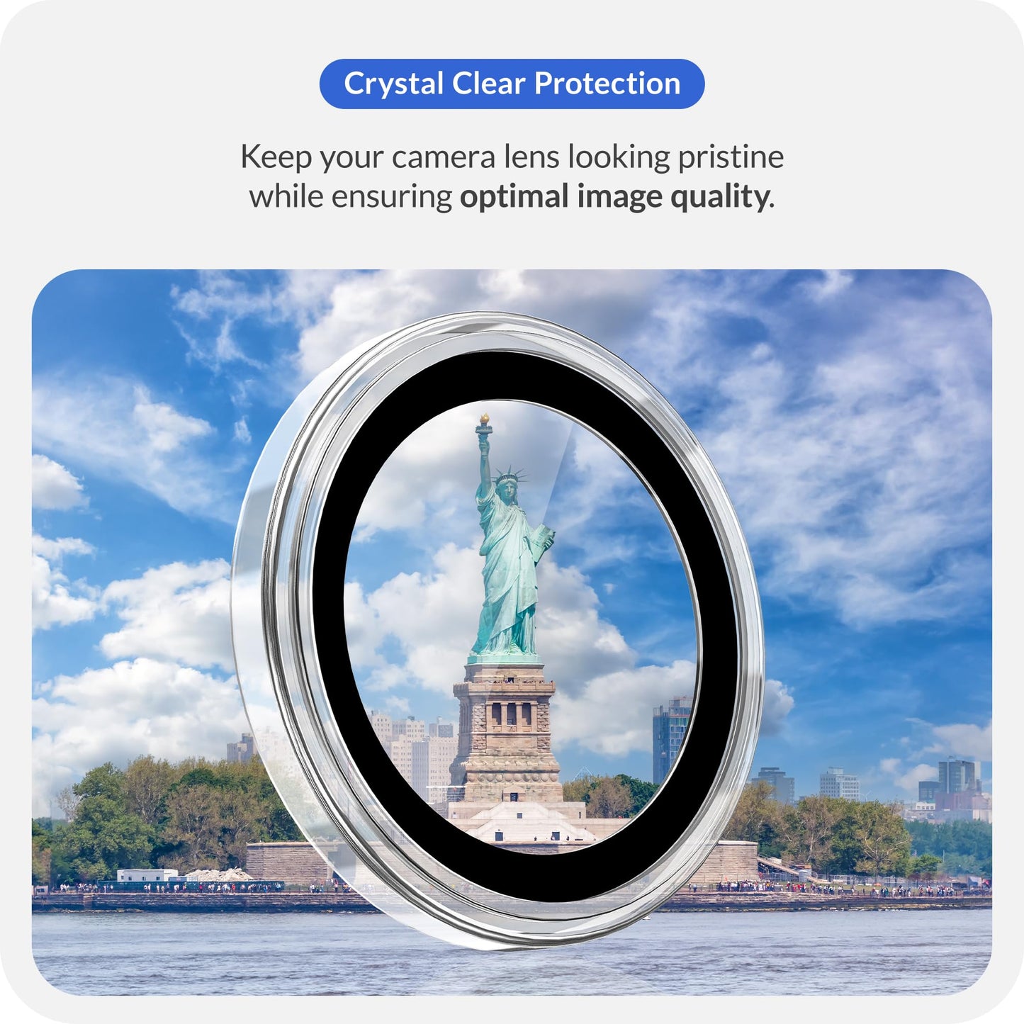 LONLI - for iPhone 16 Pro | 16 Pro Max - Triple Individual Camera Lens Protector - Rainbow Holographic Glitter WN420