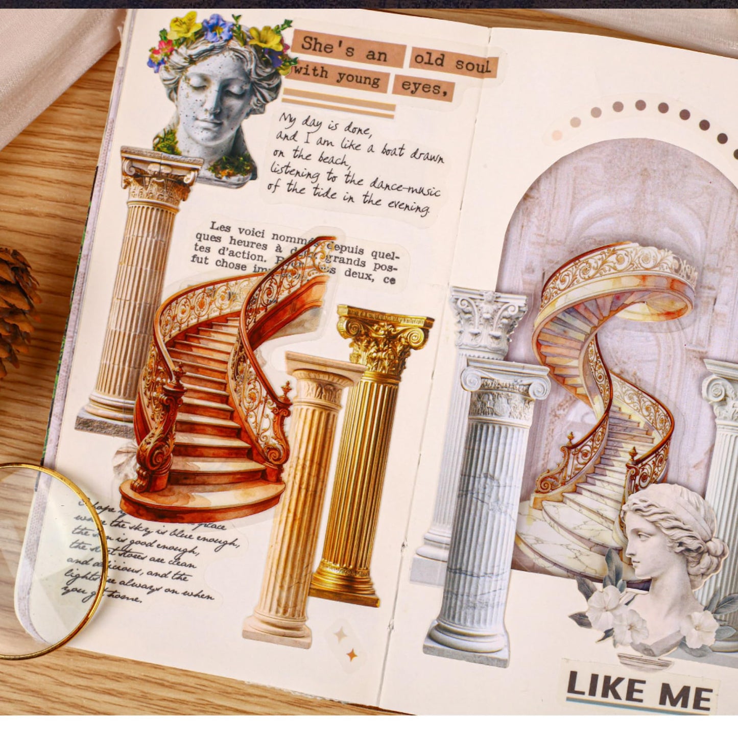 180 Pcs Clear Loop Arrow PET Stickers for Scrapbook Journal BST202