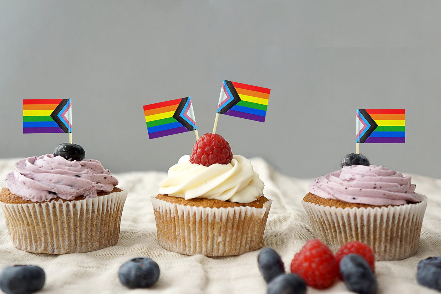 JBCD Rainbow Gay Pride Toothpick Flag Mini Small LGBT Cupcake Topper Flags, 100 pcs BST220
