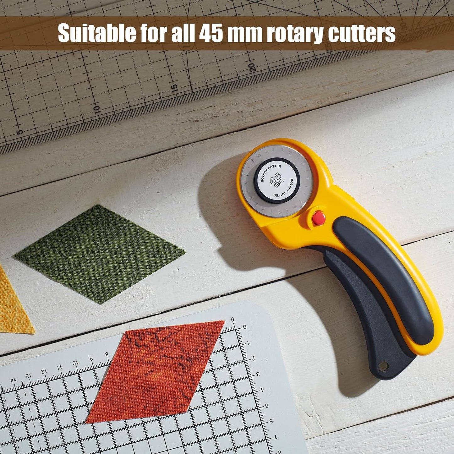 6 Pcs Rotary Cutter Blades, Rotary Cutter Blades 45mm for Quilting Rotary Blades Refill Rotary Cutter Replacement Blades for Crafts Sewing Quilting Projects BST220
